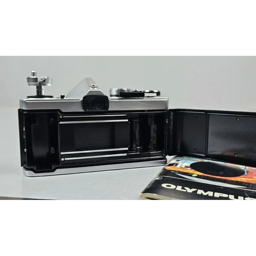 Olympus OM-1 35mm SLR Film Camera with 3 Lenses, Auto Tele Converter, Power Wind